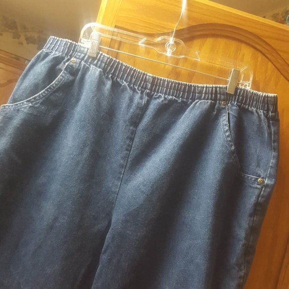 north west blue womens jeans pants denim   petite  size 20W - Picture 2 of 14